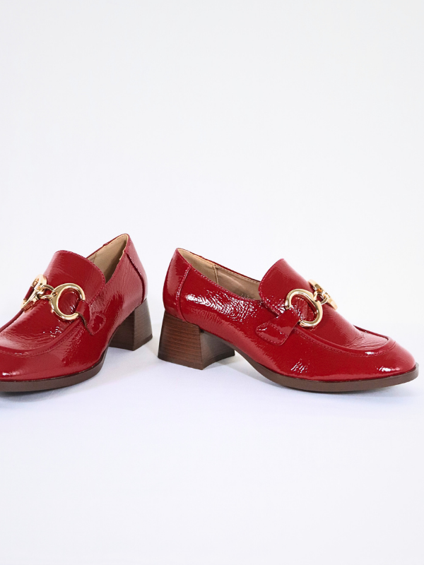 Zapatos tacón  rojo estilo... 2