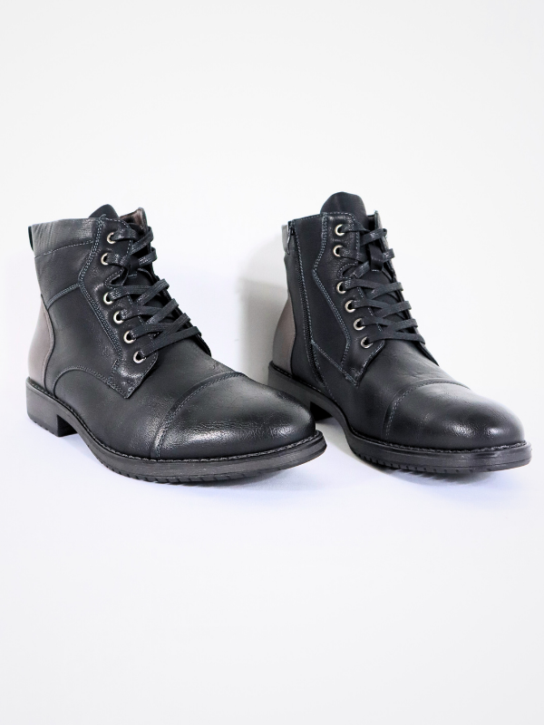 Botines negro con cremallera 2