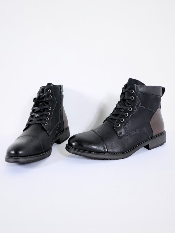 Botines negro con cremallera