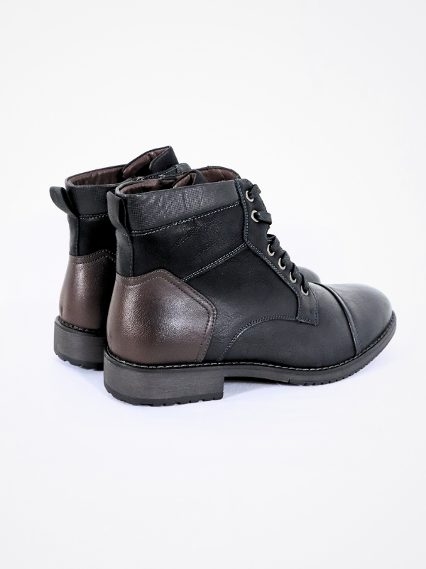 Botines negro con cremallera