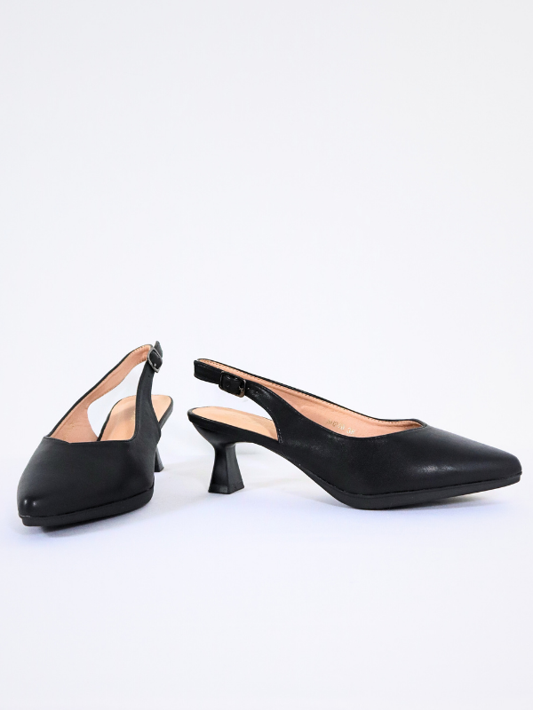 Sandalia tacón bajo - negro