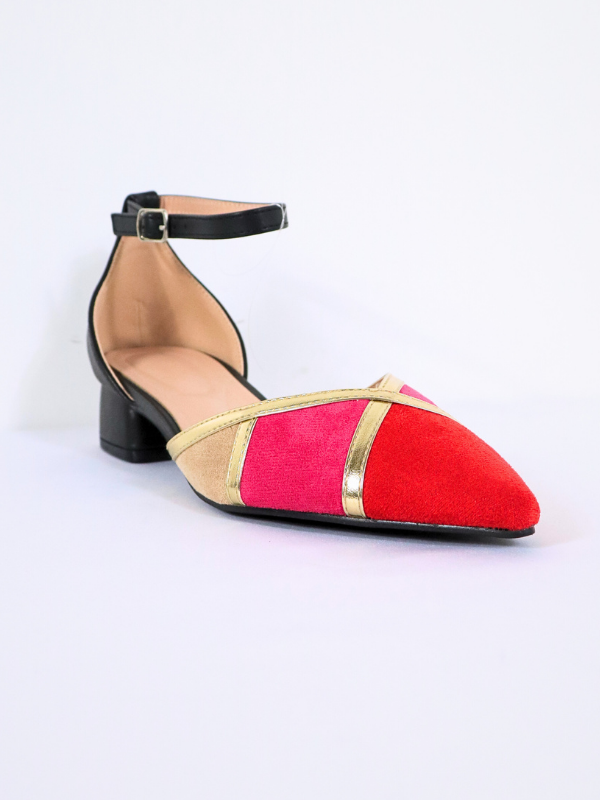 Zapatos tacón bajo - rojo