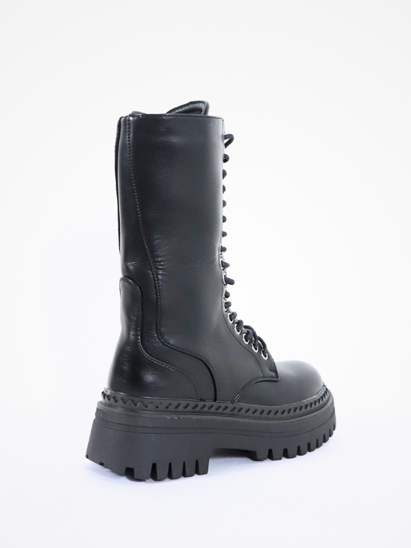 Botín con cordón - negro