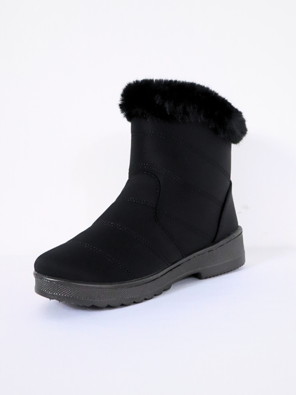 Botines bajos con cremallera - negro