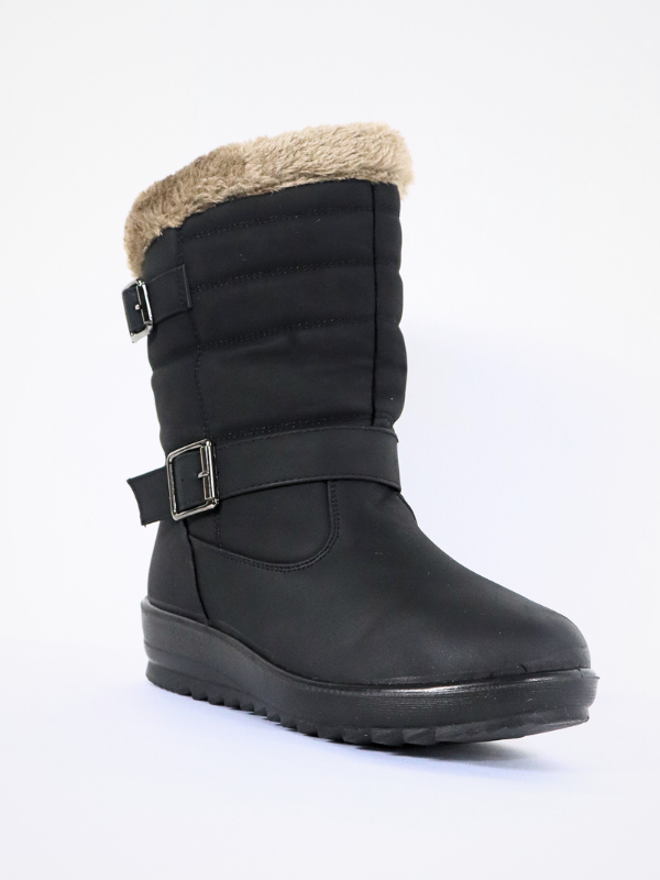 botas cálidas - negro