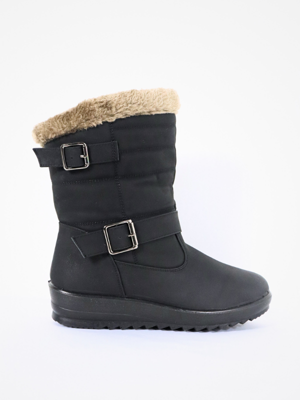 botas cálidas - negro