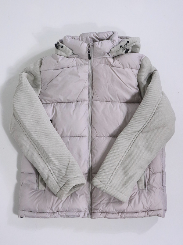 Abrigo con capucha - beige