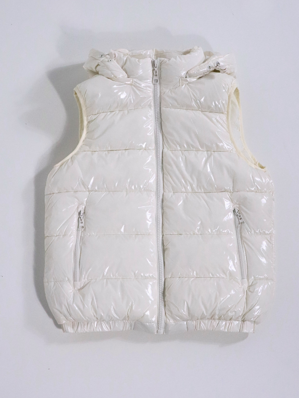 Chaleco charol - beige