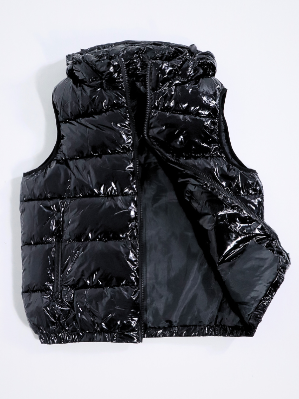 Chaleco charol - negro