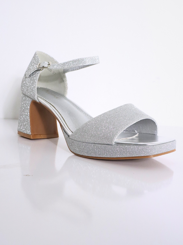 zapatos de moda plateados