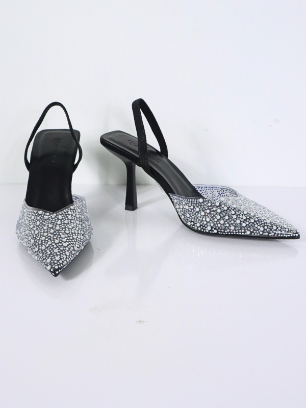 Sandalias transparentes con elástico