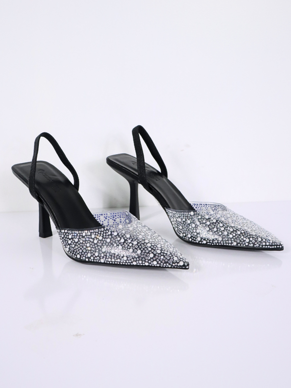 Sandalias transparentes con elástico