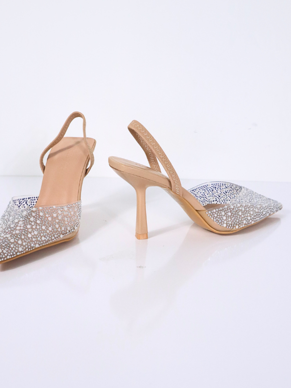 Sandalias transparentes con elástico