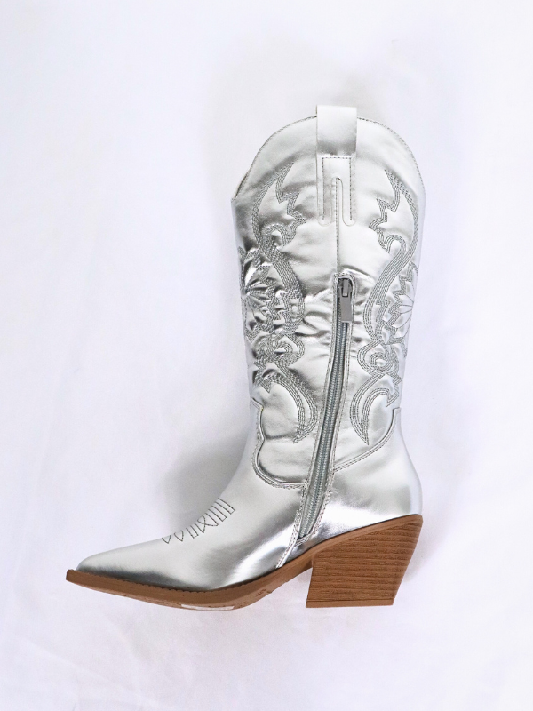 Botas cowboy - plateado