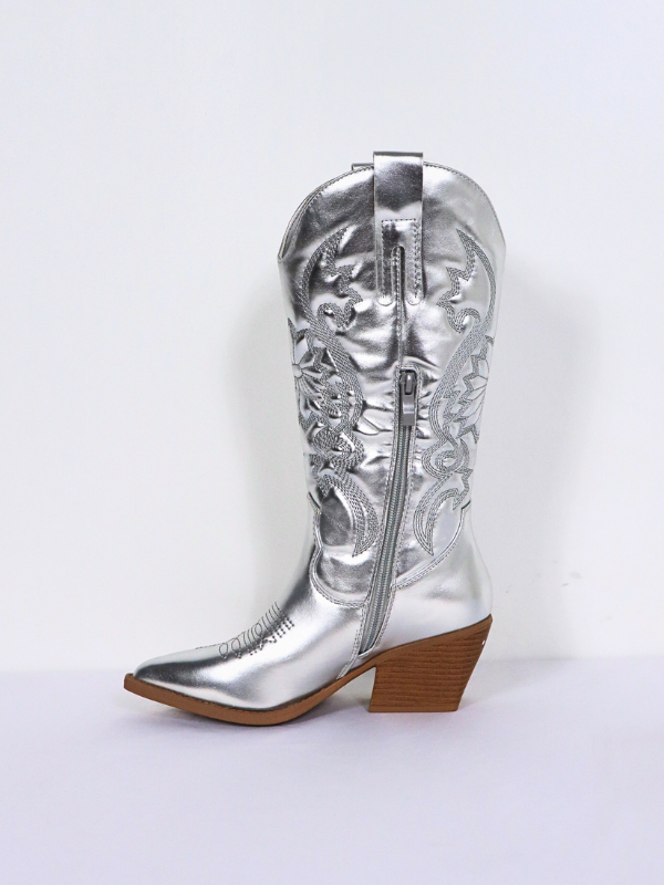 Botas cowboy - plateado