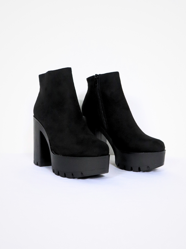 Botines tacón alta - antelina