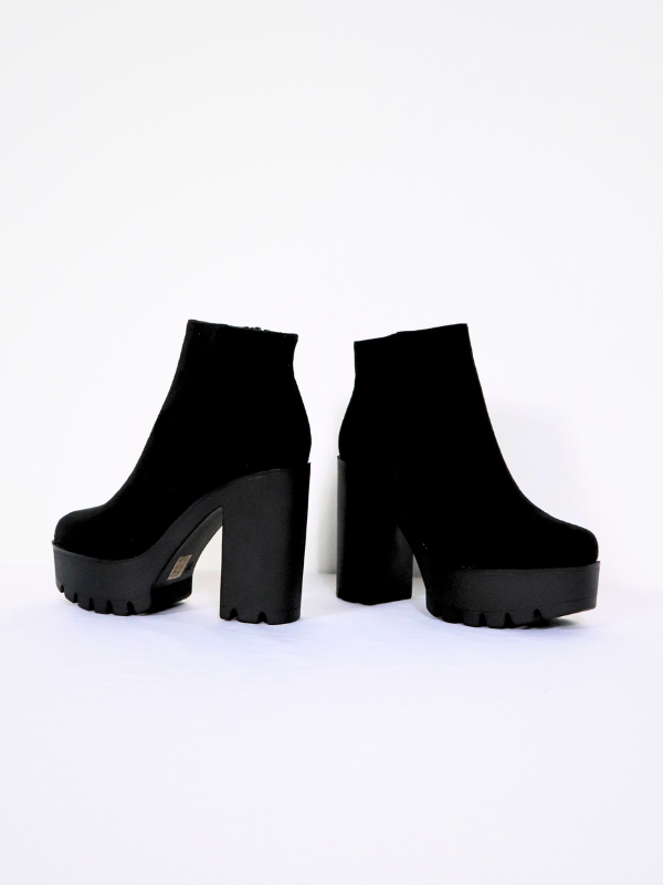 Botines tacón alta - antelina