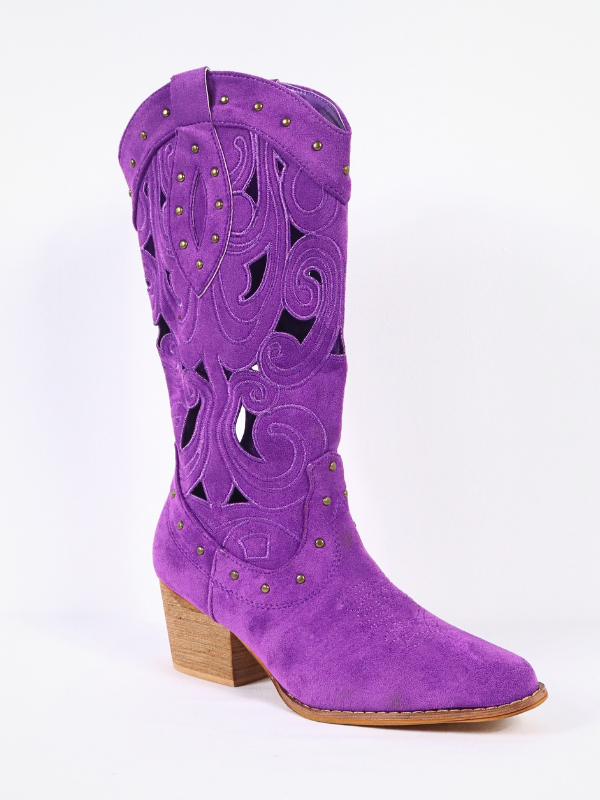 Botas de moda con diseño calado para...