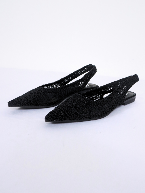 Zapato plano rafia
