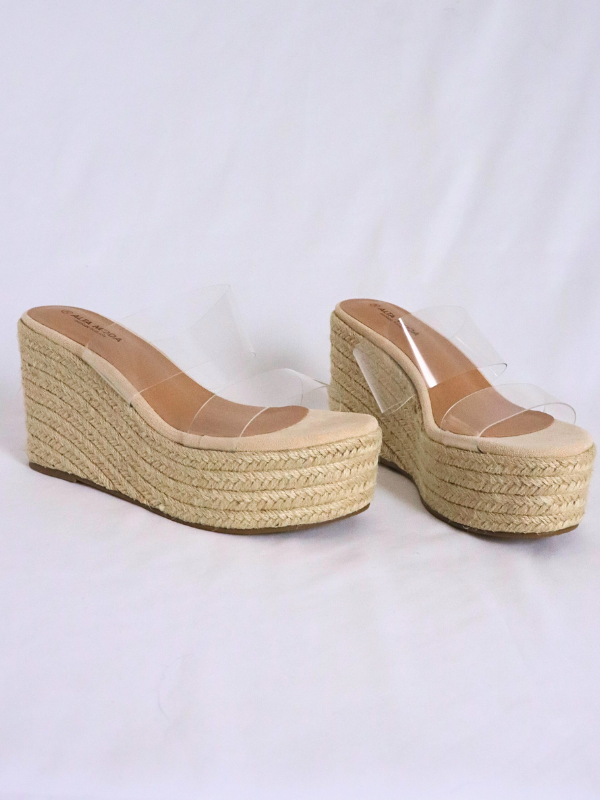 Sandalia esparto con cuña