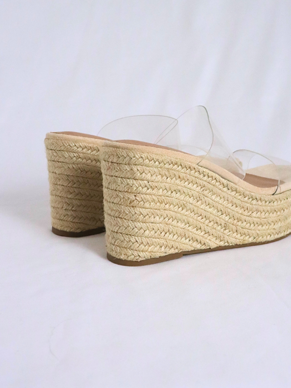 Sandalia esparto con cuña