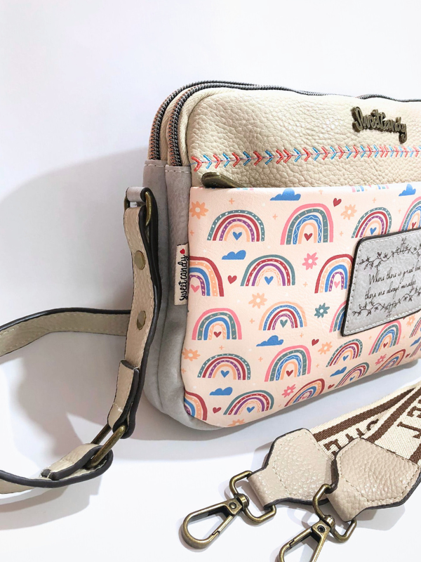 Bandolera Piel Sintética,  Dos...