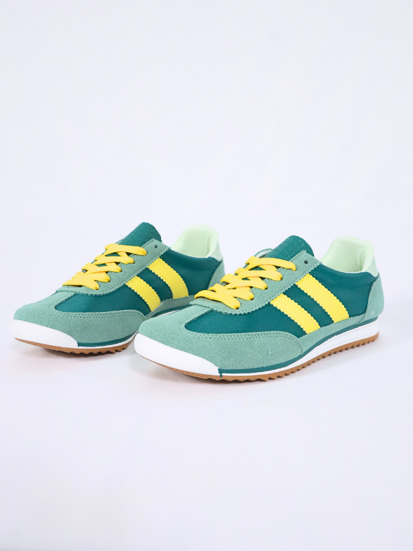 Zapatillas de deporte verdes y amarillas
