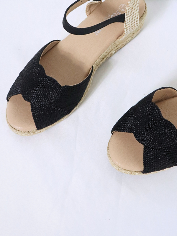 Sandalia Cuña esparto tira tobillo...