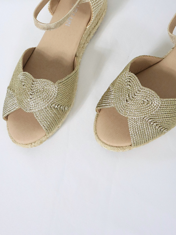 Sandalia Cuña esparto tira tobillo...