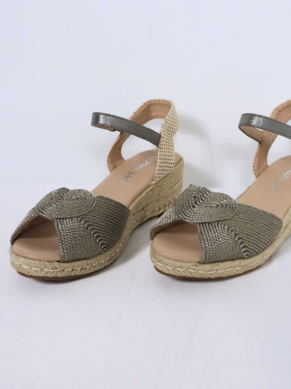 Sandalia Cuña esparto tira tobillo...