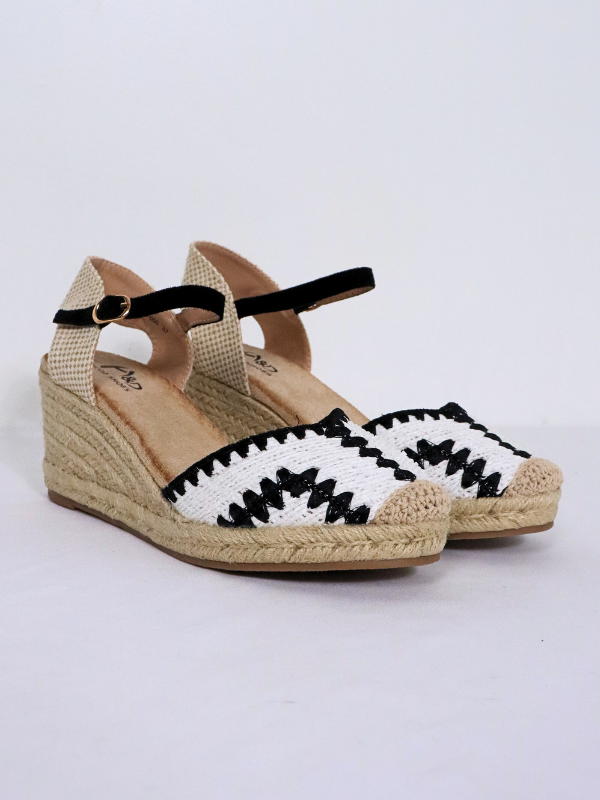 Sandalias tejidas de verano con cuña,...