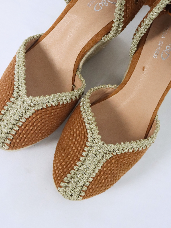 Alpargatas con cuña 10cm en algodón...