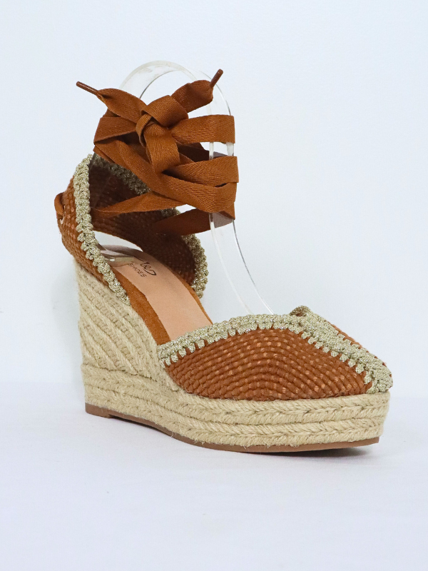 Alpargatas con cuña 10cm en algodón...