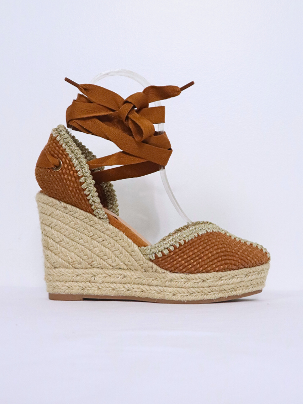 Alpargatas con cuña 10cm en algodón...