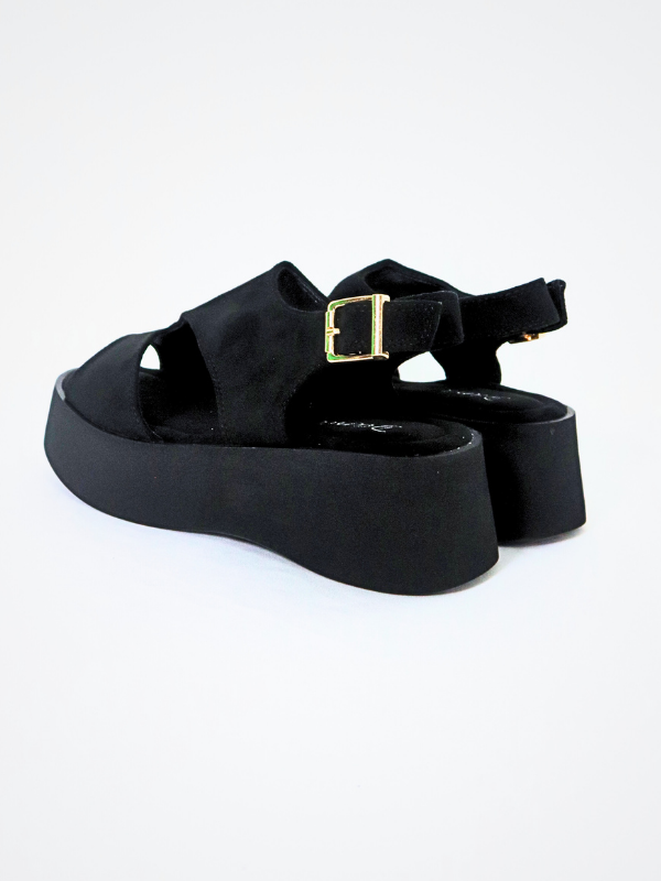 Sandalia gruesa negro