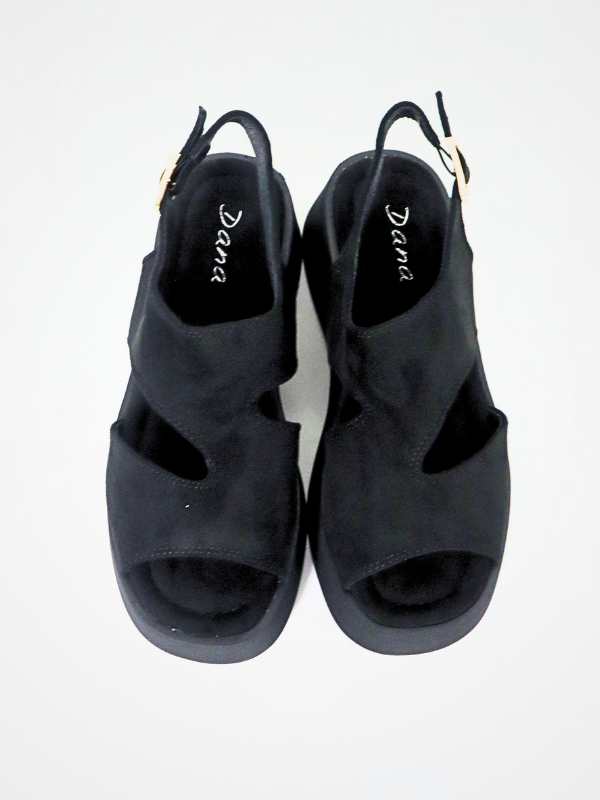 Sandalia gruesa negro