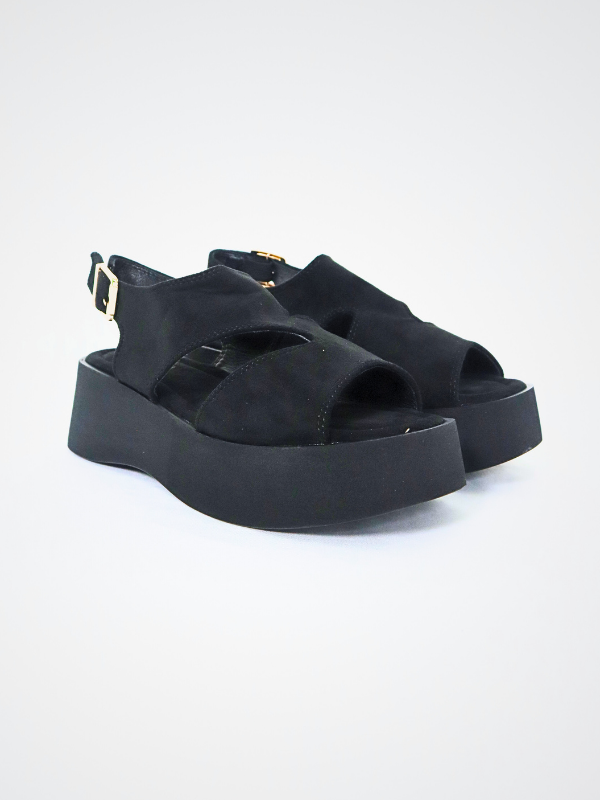 Sandalia gruesa negro