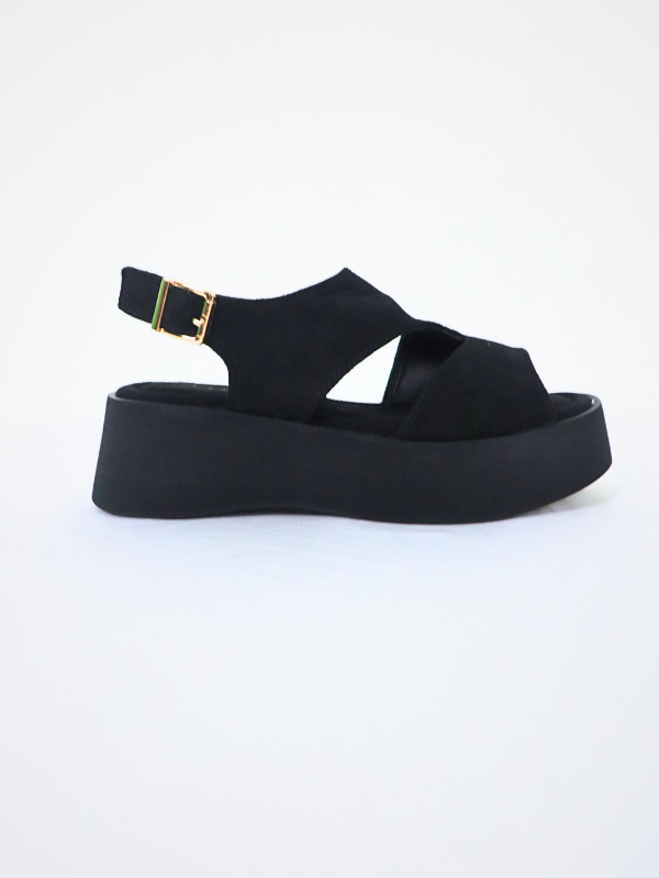 Sandalia gruesa negro