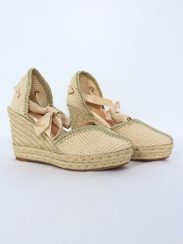 Alpargatas con cuña en algodón...