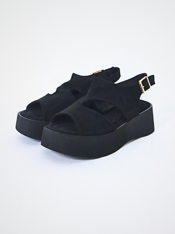 Sandalia gruesa negro