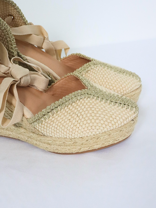 Alpargatas con cuña en algodón...