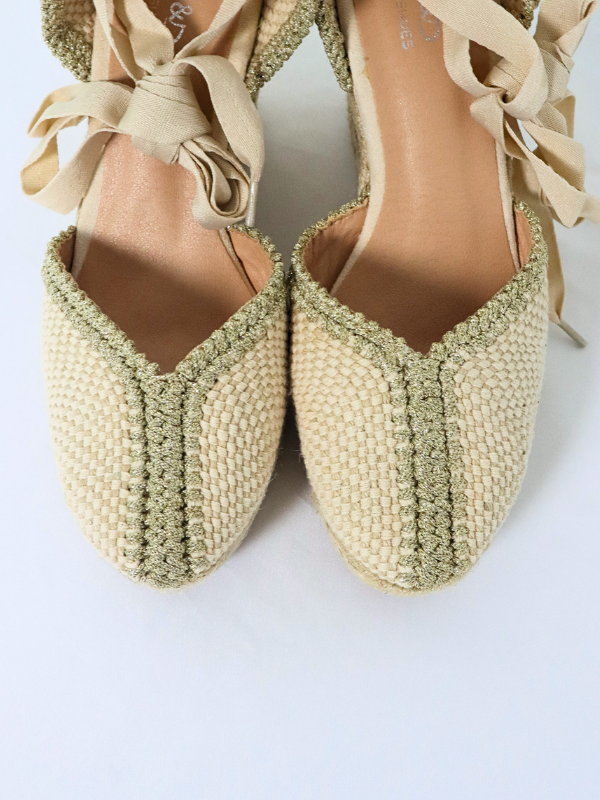 Alpargatas con cuña en algodón...