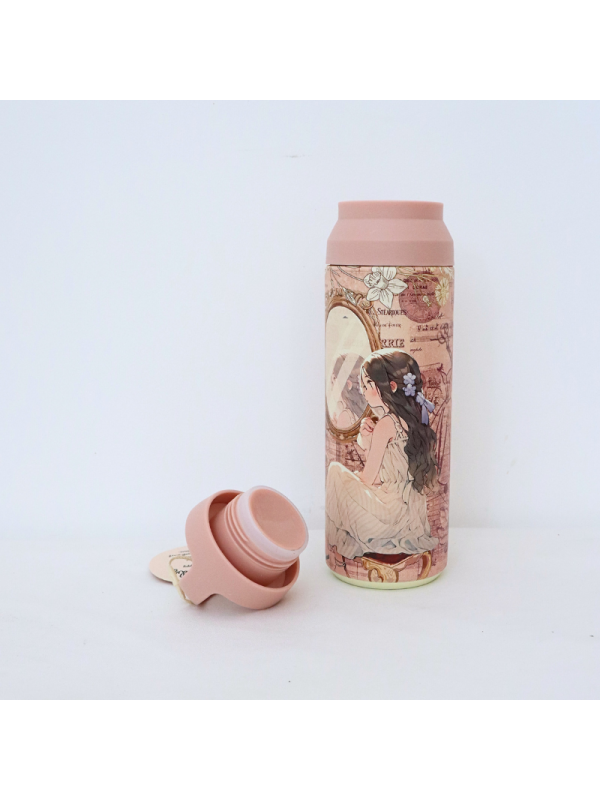 Termo con diseño de personaje animado...