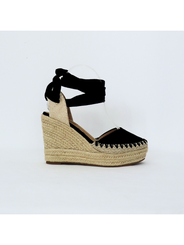 Sandalias de cuña con tiras