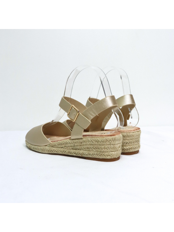 Sandalias con cuña bajo para mujer