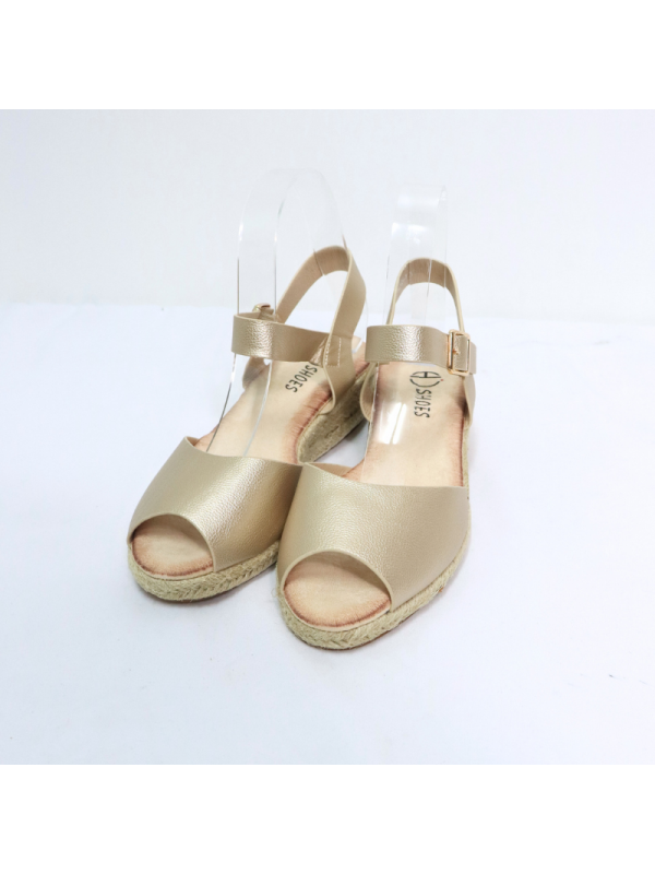 Sandalias con cuña bajo para mujer