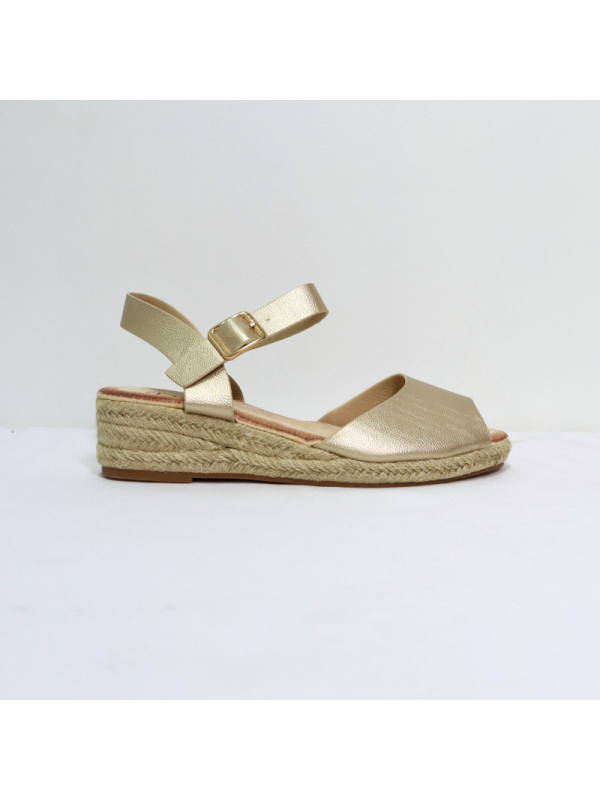 Sandalias con cuña bajo para mujer