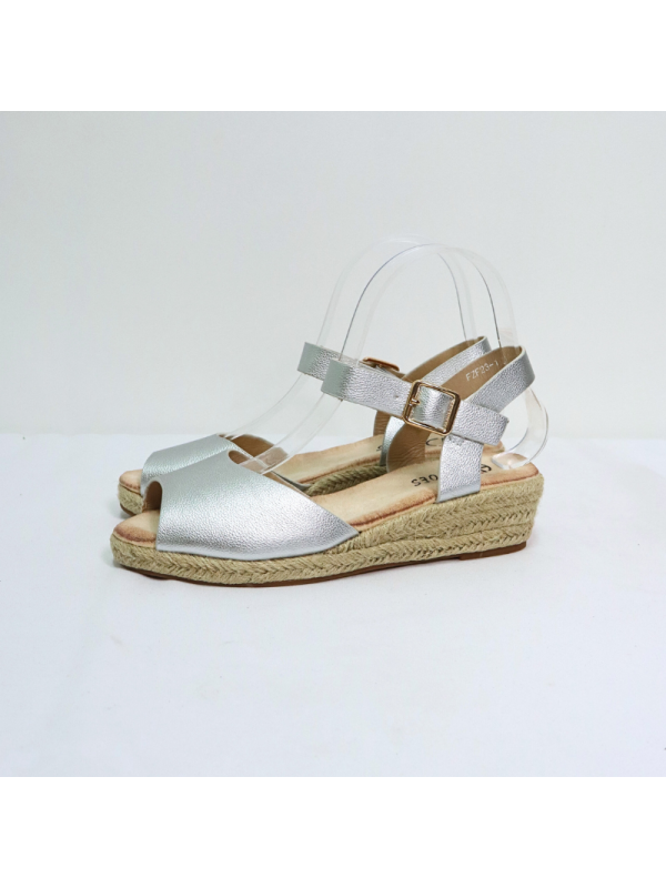 Sandalias con cuña bajo para mujer