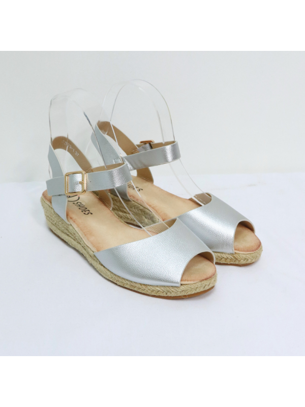 Sandalias con cuña bajo para mujer