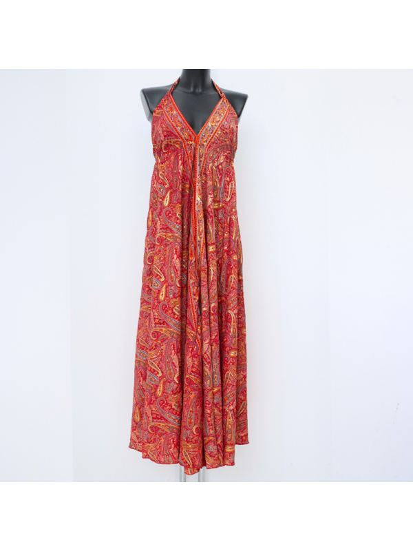 Vestido largo estampado con tirantes,...